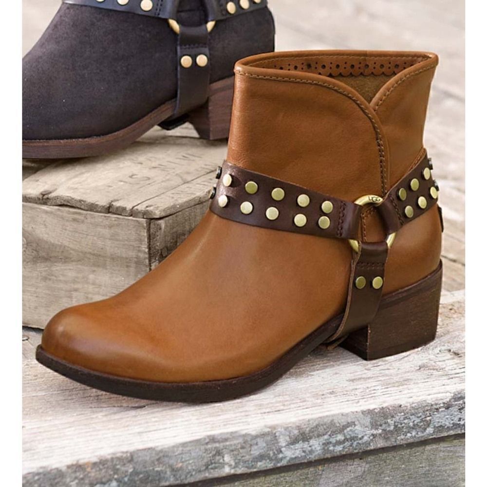 UGG Australia Darling Harness Women's Ankle Boot Whiskey Brown Size 6